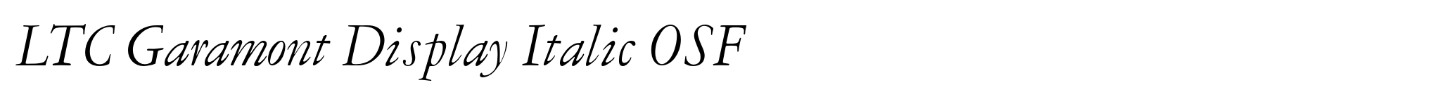 LTC Garamont Display Italic OSF image